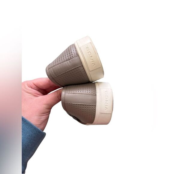 VINCE Blair Perforated Leather Slip-On Sneakers - Picture 5 of 8